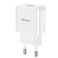 Сетевое зарядное устройство Hoco C106A, 1 USB, 2.1 А, белое 9881690 - фото 16800624