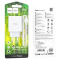 Сетевое зарядное устройство Hoco C97A, USB, Type-C, 20 Вт, Type-C - Type-C, 1 м, белое 9881714 - фото 16800681