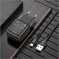 Сетевое зарядное устройство Hoco C96A, 1 USB, 2.1 А, кабель Micro USB -USB, 1 м, чёрное 9881719 - фото 16800688