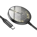 Зарядное устройство Hoco CW45, беспроводное, 3 в 1, магнитное, PD, Type-C, 2 А, чёрное 9881737 - фото 16800713