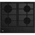Варочная поверхность  Beko HILG 642C5 SB, газовая, 4 конфорки, чёрная 10680105 - фото 16803512