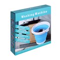 Портативная мини-стиральная машина LWM-02 с ведром 5 л, складная, голубая 10537067 - фото 16806573