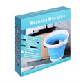 Портативная мини-стиральная машина LWM-03 с ведром 10 л, складная, голубая 10537068 - фото 16806585