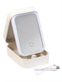 Зеркало KZ-11, подсветка, отсек для хранения, от АКБ, белое 10766147 - фото 16806985