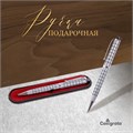 Ручка подарочная, шариковая, поворотная, в пластиковом футляре, серебристая, "Шотландка" 107269 - фото 16848876