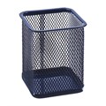Стакан для пишущих принадлежностей, квадратный, металлическая сетка, синий 160361 - фото 16849258