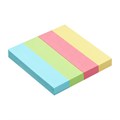 Блок-закладка с липким краем 19 мм х 76 мм, 4 цвета по 100 листов, пастель, МИКС 541296 - фото 16850208