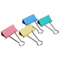 Набор зажимов для бумаг, 51 мм, цветные, 4 цвета, МИКС 545015 - фото 16850239