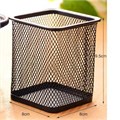 Стакан для ручек, квадратный, металлическая сетка, чёрный 548707 - фото 16850361