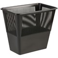 Корзина для бумаг и мусора Стамм, 12 литров, пластик, сетчатая, прямоугольная, черная 620810 - фото 16851308
