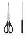 Ножницы ErichKrause Standard, 19 см, чёрные 789552 - фото 16852784