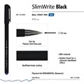 Ручка шариковая SlimWrite. BLACK, стержень синий, узел 0.5 мм 1113848 - фото 16855200