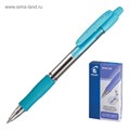 Ручка шариковая автоматическая PILOT Super Grip, резиновый упор, 0.7 мм, масляная основа, стержень синий, корпус голубой 1194452 - фото 16855614