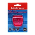 Точилка 2 отверстия ErichKrause Duo, с контейнером, отверстия диаметром 8 мм, в блистере, микс 1282539 - фото 16856246