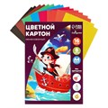 Картон цветной А4, 16 листов, 8 цветов "Котята", немелованный 220 г/м2 1307353 - фото 16857055