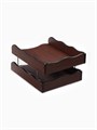 Органайзер 2 секции, для бумаг, Венге, 25х35х16 см 1268466 - фото 16857174