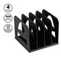 Подставка для журналов и бумаг (сортер) Стамм, сборная, 4 отделения, черная 1889781 - фото 16859867