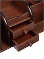 Органайзер 7 секций, 2 выдвижных ящика, серия Орех с кантом темным, 16*30*15см 2273904 - фото 16861112