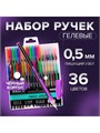 Набор гелевых ручек, 36 цвета, корпус с рисунком, в блистере на кнопке 2415374 - фото 16862240