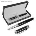 Ручка подарочная, шариковая "Классика", в кожзам футляре, чёрно-серебристая 3590823 - фото 16868517