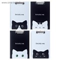 Планшет с прижимом "Кот" А4, картон, МИКС 4167844 - фото 16871115