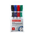 Набор маркеров для доски 4 цвета, BRAUBERG SOFT 5.0 мм, резиновая вставка 4431367 - фото 16872465