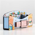 Органайзер для канцелярских предметов "Школа удобств", вечный календарь, цветной, голубой 5129049 - фото 16878898