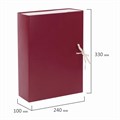 Короб архивный с завязками А4, корешок 100 мм Calligrata, бумвинил, бордовый, 800 листов 5261158 - фото 16879955