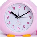 Будильник "Пингвинёнок", с карандашницей, дискретный ход, d-6 см, 12 х 14.5 см, розовый 5198849 - фото 16880134