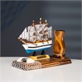 Набор настольный "Корабль" с карандашницей 14*7*11см 5285433 - фото 16881462