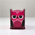 Подставка для канцелярии деревянная "Совушка", с принтом, розовая 5697819 - фото 16882173