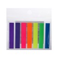 Блок-закладка с липким краем 8 мм х 45 мм, пластик, 7 цветов по 20 листов, флуоресцентные 5491853 - фото 16884670