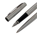 Набор Parker Jotter Core FK61 Stainless Steel CT М, ручка шариковая + ручка перьевая, 1.0 мм, корпус из нержавеющей стали, синие чернила 7064016 - фото 16886119