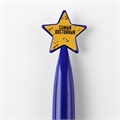 Ручка шариковая синяя паста «23/02», пластик, со звездой на подложке-погон 7064342 - фото 16888315