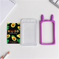 Чехол для бейджа с ушками "Mood of the day", 11.5 х 7.5 см 7831086 - фото 16894948