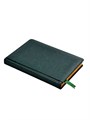 Ежедневник НЕдатированный А5, 136 листов в линейку, кожзам "Небраска", золотой срез, зеленый 7895001 - фото 16895262
