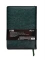 Ежедневник НЕдатированный А5, 136 листов в линейку, кожзам "Небраска", золотой срез, зеленый 7895001 - фото 16895272