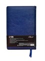 Ежедневник НЕдатированный А5, 136 листов в линейку, кожзам "Небраска", серебряный срез, синий 7895004 - фото 16895304