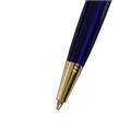 Ручка подарочная шариковая Calligrata, в кожзам футляре ПБ S, поворотная, корпус синий с золотом 9129093 - фото 16897455