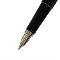 Ручка подарочная перьевая в кожзам футляре ПБ J, корпус черный с серебром 9129097 - фото 16897471