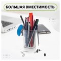 Подставка-стакан для канцелярии СТАММ "Фаворит", пластиковый, квадратный, прозрачная 9600109 - фото 16903541