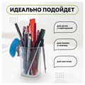 Подставка-стакан для канцелярии СТАММ "Фаворит", пластиковый, квадратный, прозрачная 9600109 - фото 16903542