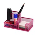 Подставка для канцелярских мелочей 3 отделения сетка металл розовая 9769493 - фото 16906157 Подставка для канцелярских мелочей 3 отделения сетка металл розовая 9769493 - фото 16906157