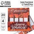 Набор стикеров-закладок «Лучшему учителю», 4 шт., 20 листов 9446519 - фото 16907460