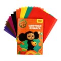 Бумага цветная офсетная А4, 16 листов, 8 цветов Мульти-Пульти "Чебурашка", в папке, плотность 65 г/м2 9845048 - фото 16907510