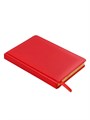 Ежедневник НЕдатированный А5, 136 листов в линейку, кожзам "Небраска", золотой срез, красный 9470280 - фото 16907894