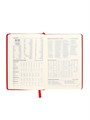 Ежедневник НЕдатированный А5, 136 листов в линейку, кожзам "Небраска", золотой срез, красный 9470280 - фото 16907899