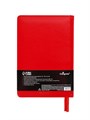 Ежедневник НЕдатированный А5, 136 листов в линейку, кожзам "Небраска", золотой срез, красный 9470280 - фото 16907904