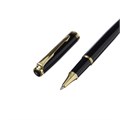 Ручка подарочная роллер в кожзам футляре, корпус черный, золото 9669939 - фото 16909976