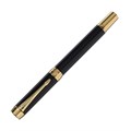 Ручка подарочная роллер, в кожзам футляре, корпус черный, золото 9669946 - фото 16910000